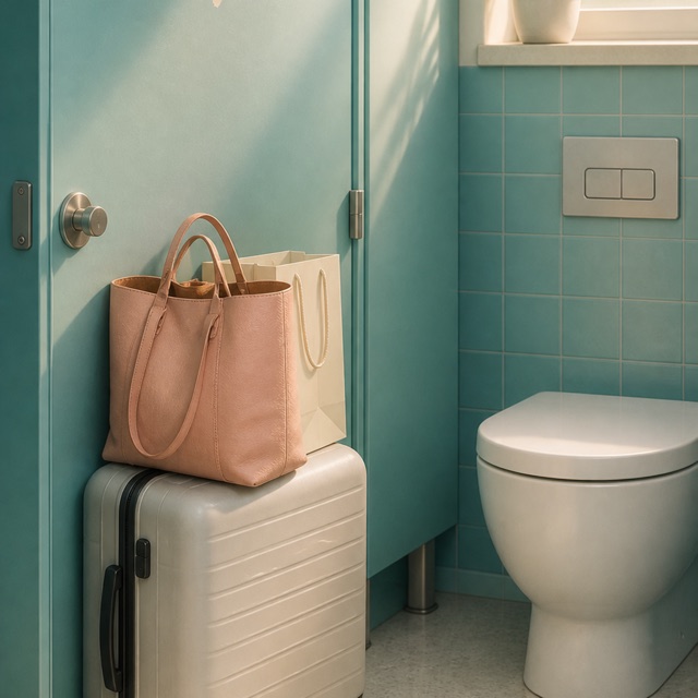 Bags in a Public Bathroom session artwork